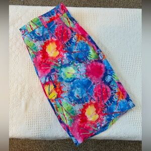 Hreski Paint Splat Print Golf Shorts